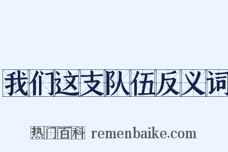 我们这支队伍反义词是什么意思的图片